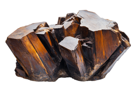 Stunning Mineral Specimen with Intricate Crystal Formation . Transparent background PNG