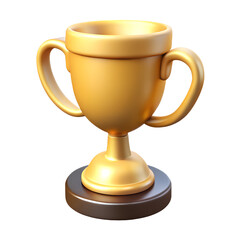 3D Trophy Icon for Awards, Sports, and Achievements