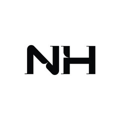 NH monogram logo design letter text name symbol monochrome logotype alphabet character simple logo