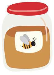 vector illustration of a jar of honey