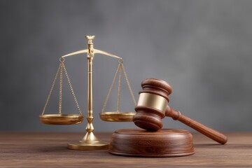 Golden Scales and Gavel: A Serene Legal Composition