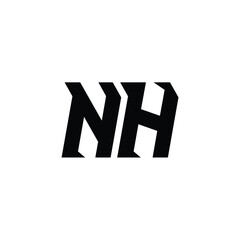 NH monogram logo design letter text name symbol monochrome logotype alphabet character simple logo
