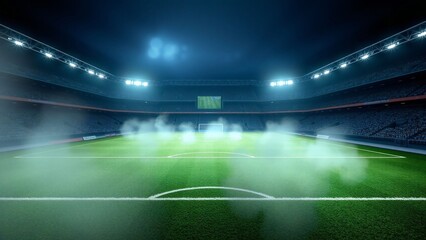 soccer ball on stadium