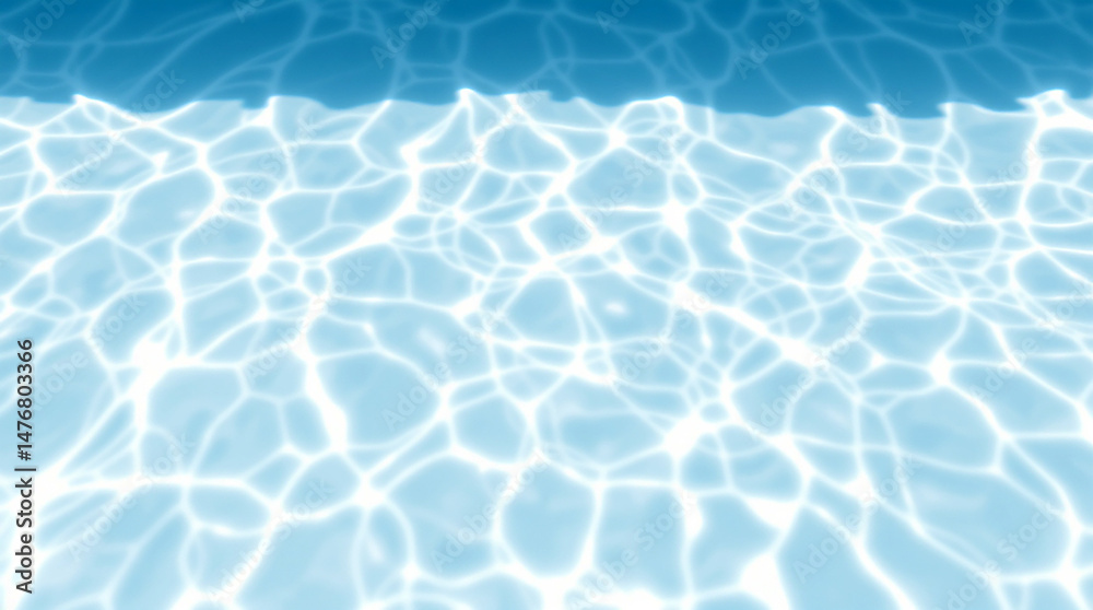 Poster abstract water surface with light reflections and refracting patterns, creating a dynamic and visual