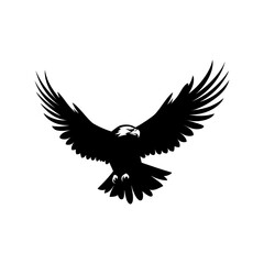 Obraz premium Flying Eagle Silhouette Graphic