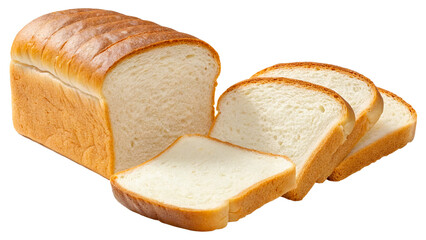 two loaves of sliced white sandwich bread isolated background