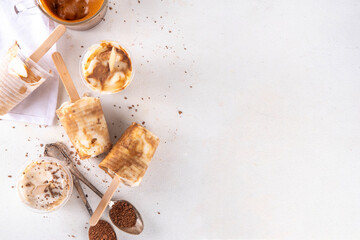 Dalgona coffee popsicle ice cream