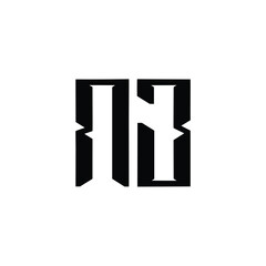NJ monogram logo design letter text name symbol monochrome logotype alphabet character simple logo