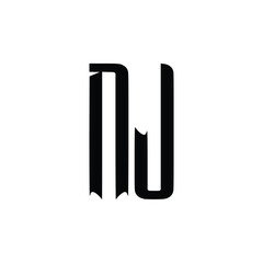 NJ monogram logo design letter text name symbol monochrome logotype alphabet character simple logo