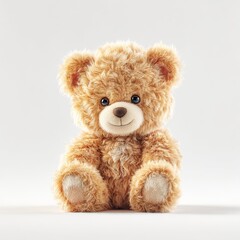 Obraz premium a 3D rendered teddy bear isolated on white background