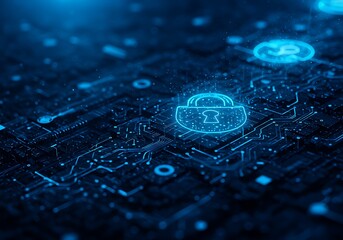 Cybersecurity's Digital Fortress: A 3D Render