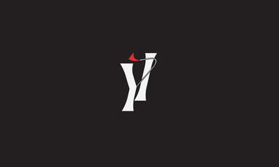 YI, IY , I, Y Abstract Letters Logo Monogram