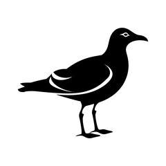 Fototapeta premium Flying Seagull Silhouette Design