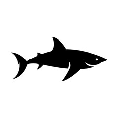 Obraz premium Swimming Shark Silhouette Design
