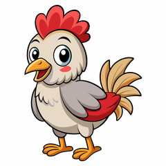 funny cartoon rooster