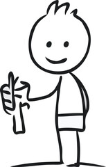 hand drawn stick man vector art