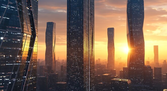 Golden Hour Metropolis - Powered by Adobe