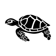 Fototapeta premium Sea Turtle Silhouette Design