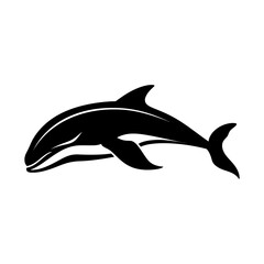 Fototapeta premium Whale Silhouette Vector Illustration