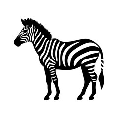 Obraz premium Zebra Silhouette Clipart Vector