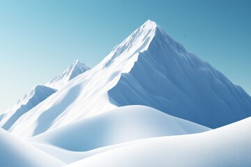 Majestic snow-capped mountains under a clear blue sky create a serene landscape for adventure