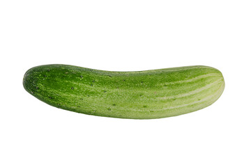 fresh green cucumber isolated on white background.