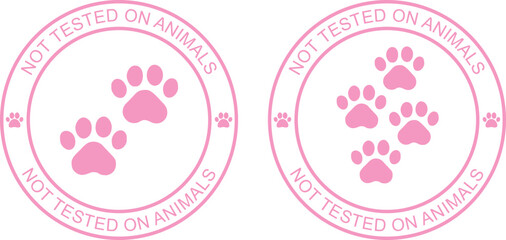 Cruelty-Free  Not Tested on Animals label stamps
