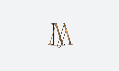 LM, ML, M, L Abstract Letters Logo Monogram	