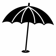 Big umbrella vector on white background.