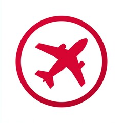 forbidden banned forbidden prohibition restriction Stylized airplane icon in a circular design, symbolizing travel and aviation concepts, ideal for web and print applications.