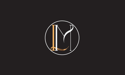 LM, ML, M, L Abstract Letters Logo Monogram	