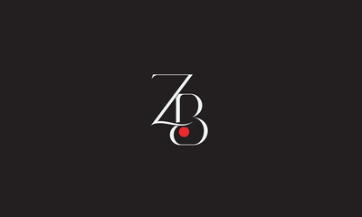 ZB, BZ, Z, B Abstract Letters Logo Monogram	