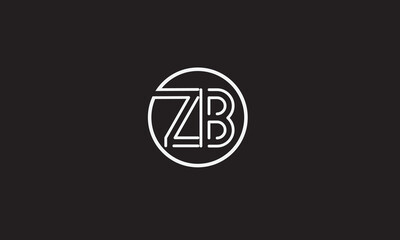 ZB, BZ, Z, B Abstract Letters Logo Monogram	