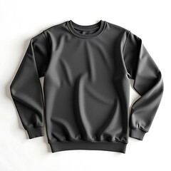 Blank Black Crew Neck Sweatshirt Mockup for Design Presentation