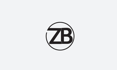 ZB, BZ, Z, B Abstract Letters Logo Monogram	