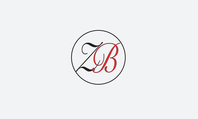 ZB, BZ, Z, B Abstract Letters Logo Monogram	