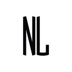 NL monogram logo design letter text name symbol monochrome logotype alphabet character simple logo