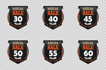 Obraz premium Set of labels and stickers, stickers of procepts and discounts.