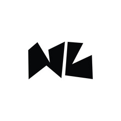 NL monogram logo design letter text name symbol monochrome logotype alphabet character simple logo