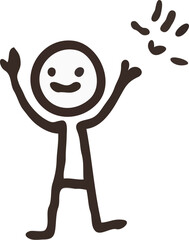 hand drawn stick man vector art