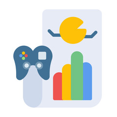 Game Analysis icon vector image. Can be used for Game Development.