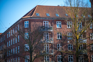 Scenic View of Church, Houses, Streets, and Trees in Denmark