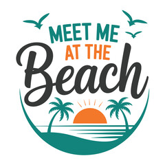 Summer beach T-Shirt Design Vector Art & Illustration