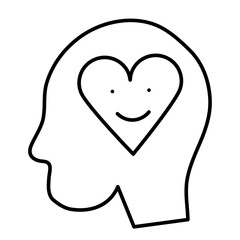 Mental Vector Line Icon Design