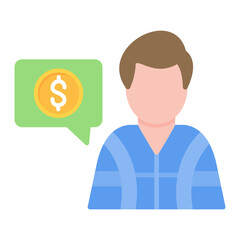 Financial Advisor Male icon vector image. Can be used for Accounting.