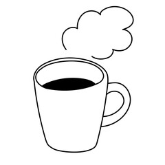 マグカップとコーヒーのイラスト