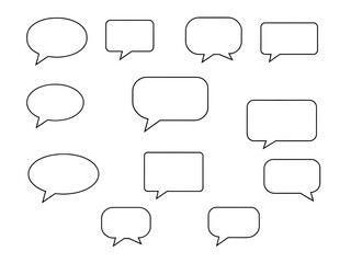 Fototapeta premium Dialog Bubble Simple Collection Of Lines Without Buckle