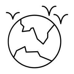 World Vector Line Icon Design