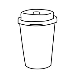 紙コップのテイクアウトコーヒーのイラスト