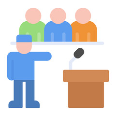 Convention icon vector image. Can be used for Politics.
